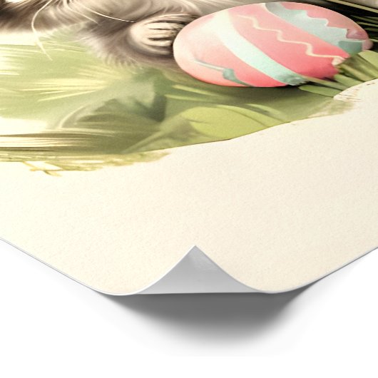 Spring Kitten Oaster Basket Poster (Ecke)