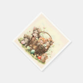 Spring Kitten Oaster Basket Serviette (Ecke)