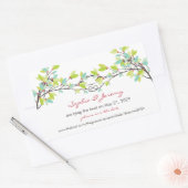 Spring Knotted Liebe Trees Save the Date Sticker (Umschlag)
