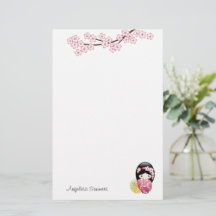 Spring Kokeshi Doll Niedlich Geisha Girl