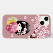 Spring Kokeshi Doll - Niedliches japanisches Geish Case-Mate iPhone Hülle (Rückseite (Horizontal))