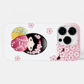 Spring Kokeshi Doll - Niedliches japanisches Geish Case-Mate iPhone Hülle (Rückseite (Horizontal))