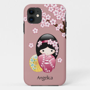 Spring Kokeshi Doll - Niedliches japanisches Geish Case-Mate iPhone Hülle