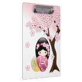 Spring Kokeshi Doll - Niedliches japanisches Geish Klemmbrett (Rechts)