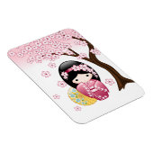 Spring Kokeshi Doll - Niedliches japanisches Geish Magnet (Rechte Seite)