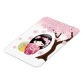 Spring Kokeshi Doll - Niedliches japanisches Geish Magnet (Linke Seite)