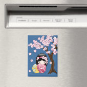 Spring Kokeshi Doll - Niedliches japanisches Geish Magnet (In Situ (Geschirrspüler))