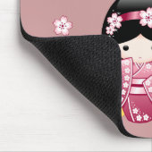Spring Kokeshi Doll - Niedliches japanisches Geish Mousepad (Ecke)