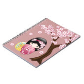 Spring Kokeshi Doll - Niedliches japanisches Geish Notizblock (Linke Seite)