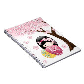 Spring Kokeshi Doll - Niedliches japanisches Geish Notizblock (Rechte Seite)