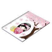 Spring Kokeshi Doll - Niedliches japanisches Geish Notizblock (Linke Seite)