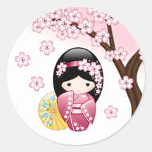 Spring Kokeshi Doll - Niedliches japanisches Geish