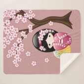 Spring Kokeshi Doll - Niedliches japanisches Geish Sherpadecke (Vorderseite (Horizontal))