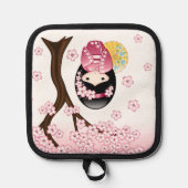 Spring Kokeshi Doll - Niedliches japanisches Geish Topflappen (Vorderseite)