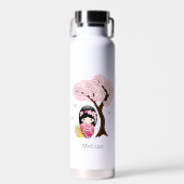 Spring Kokeshi Doll - Niedliches japanisches Geish Trinkflasche (Vorne)