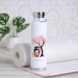 Spring Kokeshi Doll - Niedliches japanisches Geish Trinkflasche