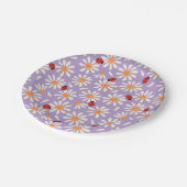 Spring Ladybugs and Daisies Pappteller (Schrägansicht)