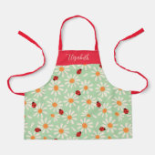 Spring Ladybugs and Daisies Personalized Kids Schürze (Vorderseite)