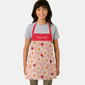 Spring Ladybugs and Daisies Personalized Kids Schürze (Insitu)