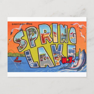 Spring Lake N.J. Vintage Reise-Werbepostkarte Postkarte