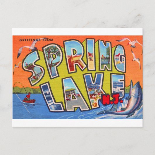 Spring Lake N.J. Vintage Travel Postcard Postkarte (Vorderseite)