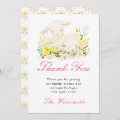 Spring Lamb Easter Brunch Dankeskarte (Vorne/Hinten)