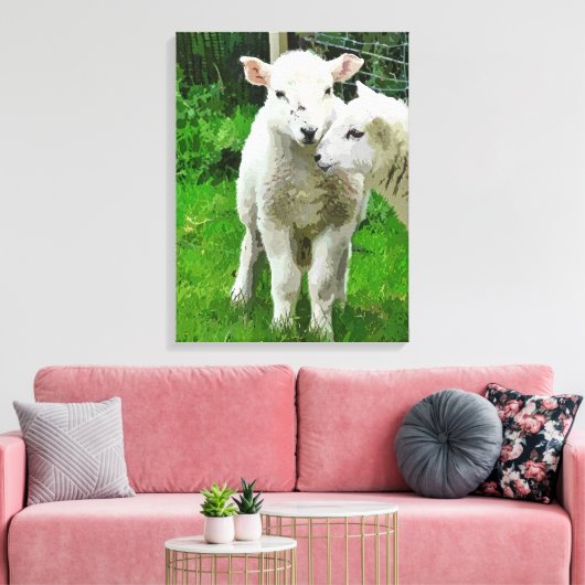 SPRING LAMBS LEINWANDDRUCK (Insitu (Wohnzimmer))