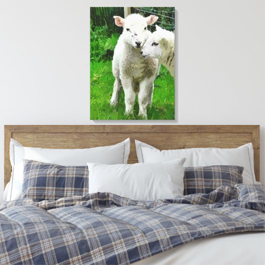 SPRING LAMBS LEINWANDDRUCK (Insitu (Schlafzimmer))