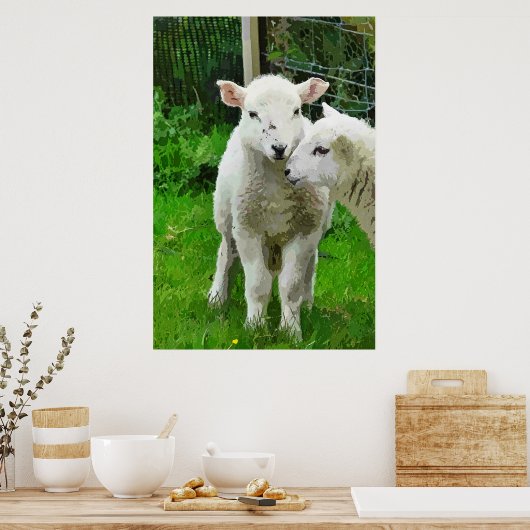 SPRING LAMBS POSTER (Küche)