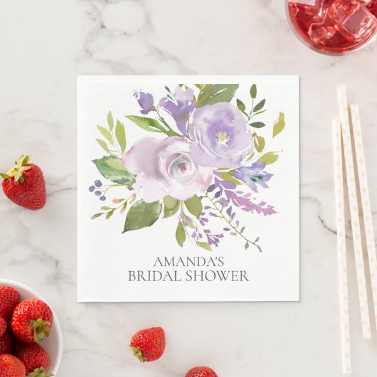 Spring Lavendel Blumendusche Papier Napkins Serviette (Beispiel)