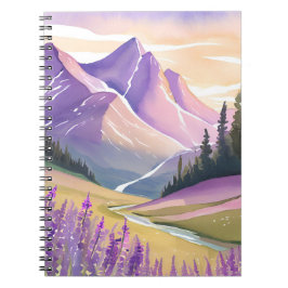 Spring Lavendel | Glacier Nationalpark Watercolor Notizblock