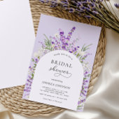 Spring Lavender Floral Arch Lila Brautparty Einladung