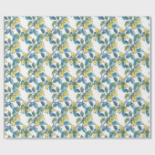 Spring Leaves Botanical Wrapping Paper Geschenkpapier (Flach)