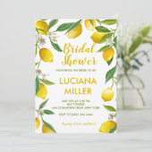 Spring Lemon Bridal Dusche Einladungen (Stehend Vorderseite)