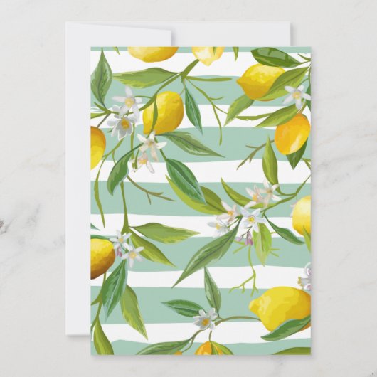 Spring Lemon Bridal Dusche Einladungen (Rückseite)