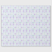 Spring Lila Blue Flowers Weißer Besondere Anlass Geschenkpapier (Flach)