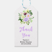 Spring Lila Floral Brautparty Vielen Dank Geschenkanhänger (Vorderseite)