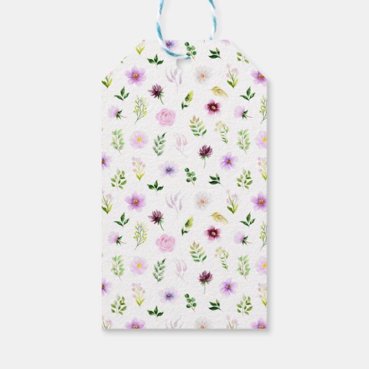 Spring Lila Floral Brautparty Vielen Dank Geschenkanhänger (Rückseite)