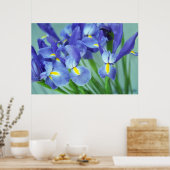 Spring Lila Iris Blume Plakat Kunstdruckerei (Küche)