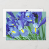 Spring Lila Irises Blume Art Foto Einladung (Vorne/Hinten)