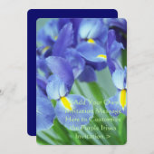Spring Lila Irises Blume Art Foto Einladung (Vorne/Hinten)