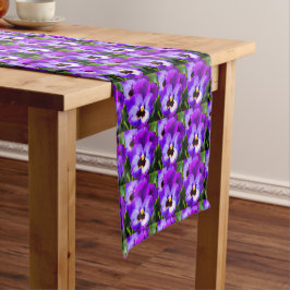 Spring Lila Pansy Table Runner Kurzer Tischläufer