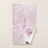 Spring Lilac Blossom Soft Pink Blume Personalisier Badhandtuch Set (Handtuch)