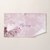Spring Lilac Blossom Soft Pink Blume Personalisier Badhandtuch Set (Handtuch)