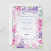 Spring Lilac Blume Blossom-Floral Save the Date (Rückseite)