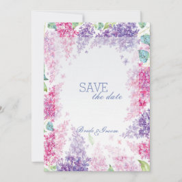 Spring Lilac Blume Blossom-Floral Save the Date