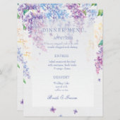 Spring Lilac Blume Blossom-Floral Wedding Menu Menükarte (Vorne/Hinten)