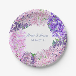 Spring Lilac Blume Blossom-Floral Wedding Pappteller