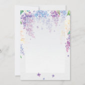 Spring Lilac Blume-Floral Wedding Brautparty Einladung (Rückseite)