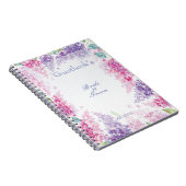 Spring Lilac Blume Floral Wedding Gästebuch Notizblock (Rechte Seite)